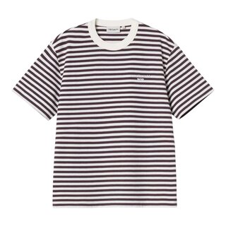 Carhartt WIP W' S/S Ezra T-Shirt - Ezra Stripe/Cozy Purple/Wax