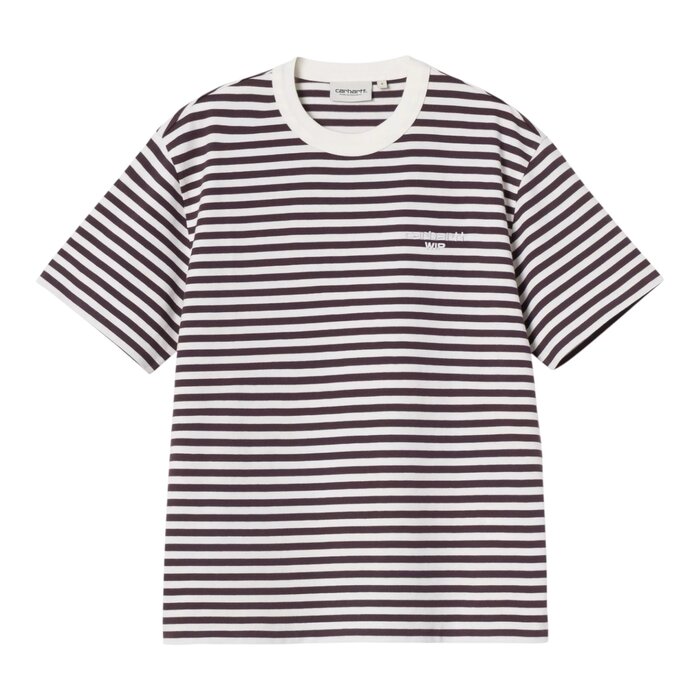 Carhartt WIP W' S/S Ezra T-Shirt - Ezra Stripe/Cozy Purple/Wax
