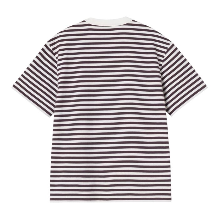 Carhartt WIP W' S/S Ezra T-Shirt - Ezra Stripe/Cozy Purple/Wax