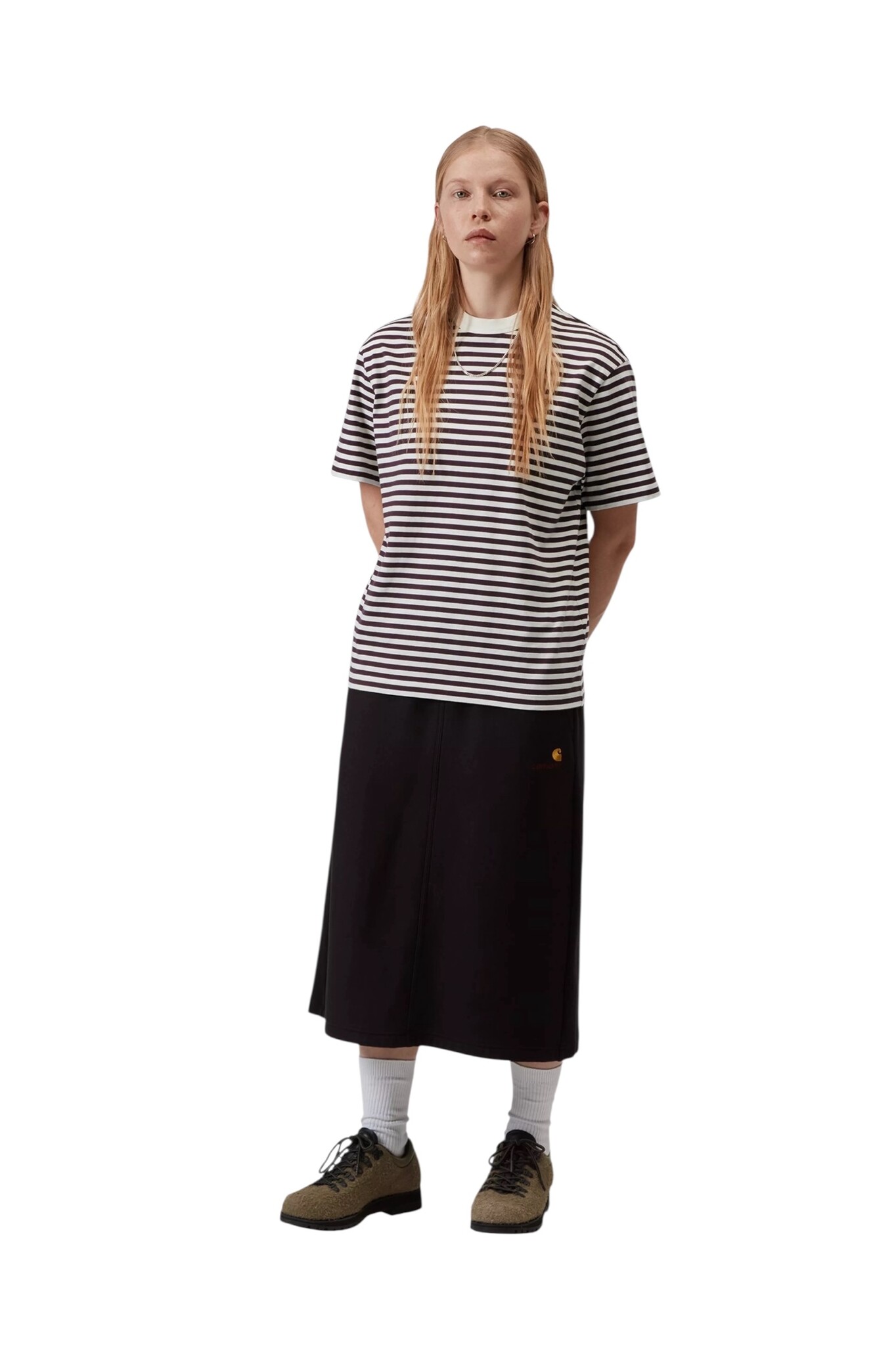 Carhartt WIP W' S/S Ezra T-Shirt - Ezra Stripe/Cozy Purple/Wax