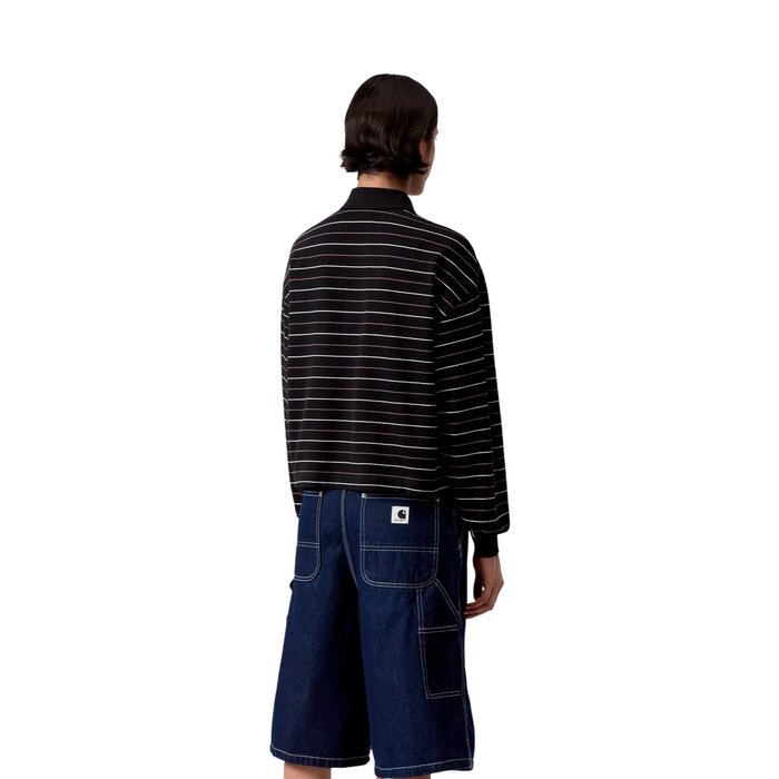 Carhartt WIP W' L/S Mabel Polo - Mabel Stripe/Black