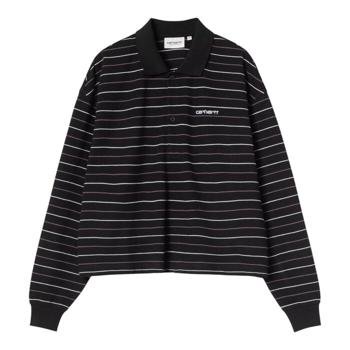 Carhartt WIP W' L/S Mabel Polo - Mabel Stripe/Black