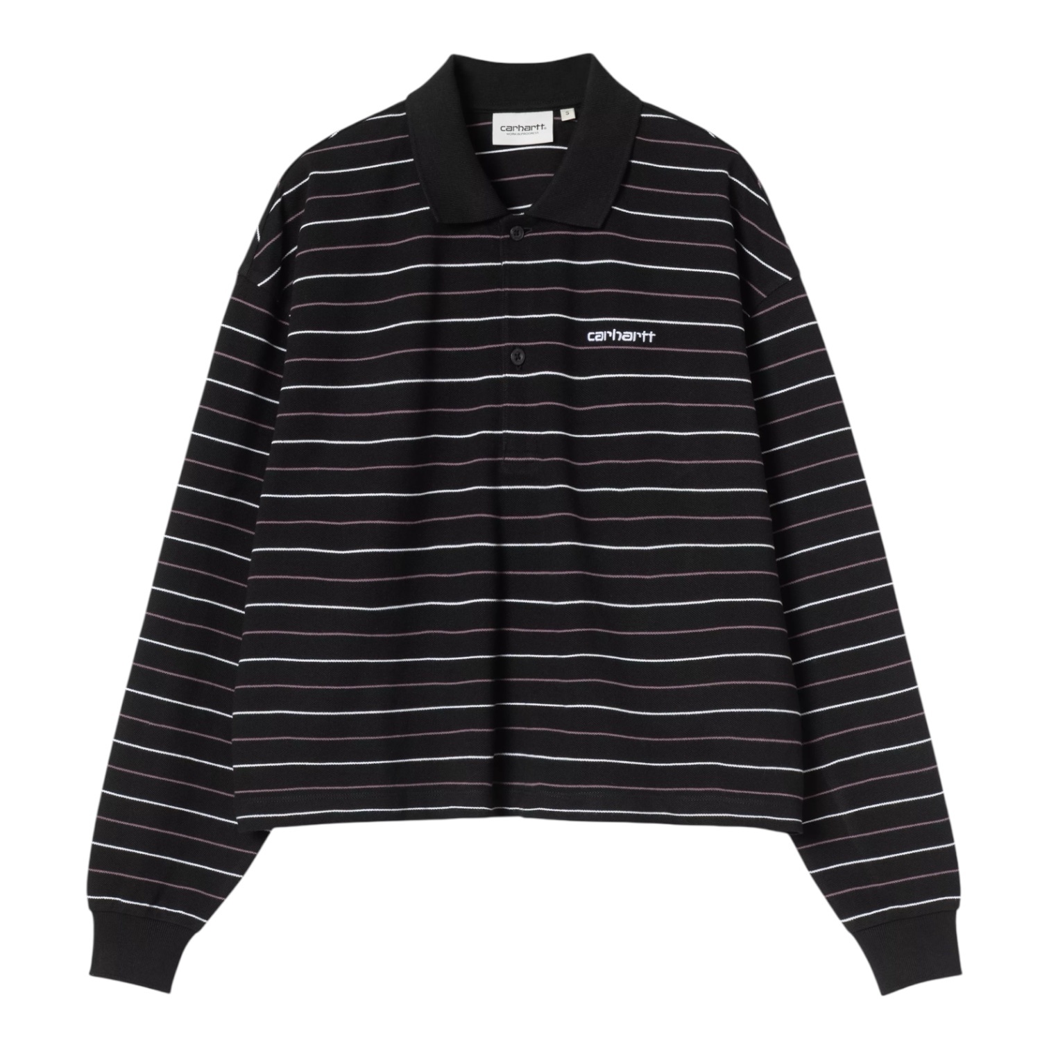 Carhartt WIP W' L/S Mabel Polo - Mabel Stripe/Black