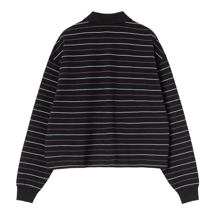 Carhartt WIP W' L/S Mabel Polo - Mabel Stripe/Black
