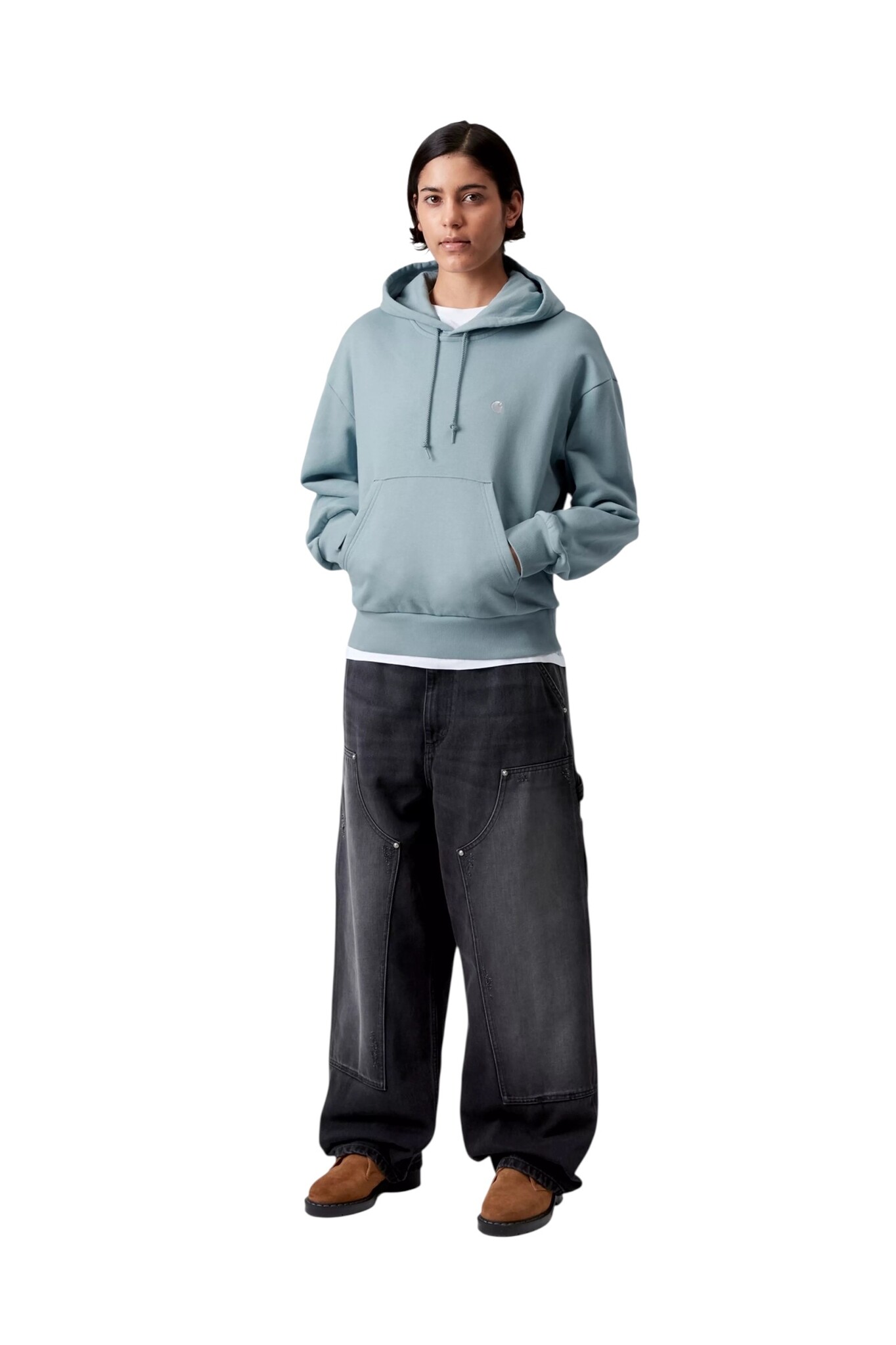 Carhartt WIP W' Hooded Casey Sweatshirt - Tourmaline/Silver