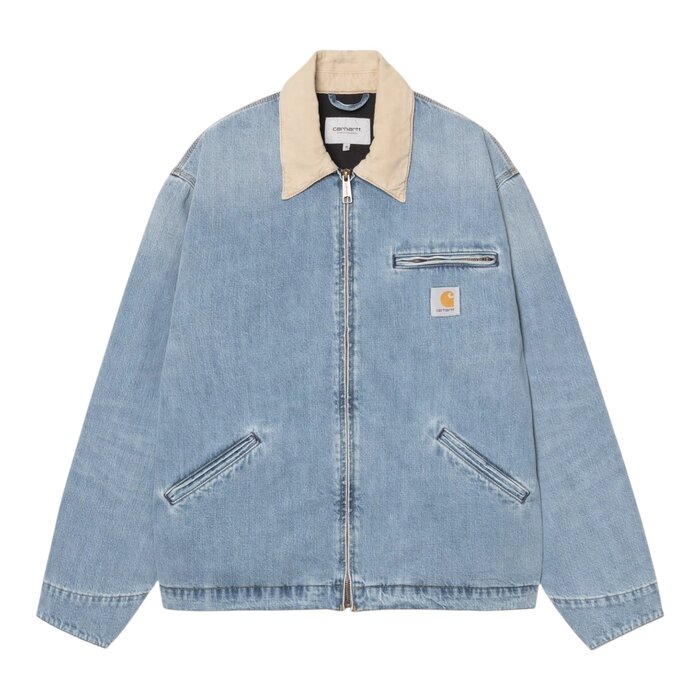 Carhartt WIP OG Detroit Jacket - Blue/Dusty H Brown (Burst Washed)