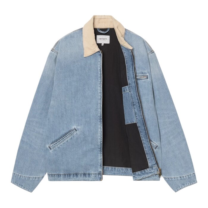 Carhartt WIP OG Detroit Jacket - Blue/Dusty H Brown (Burst Washed)
