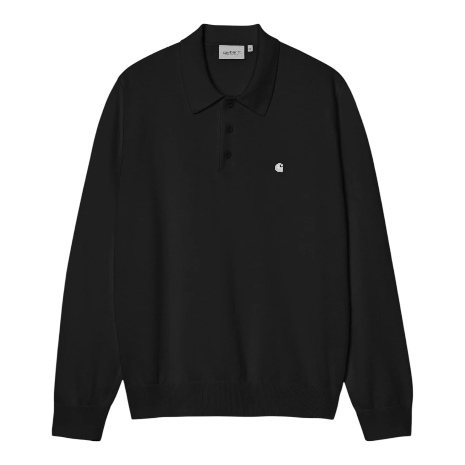 Carhartt WIP L/S Madison Polo - Black/White