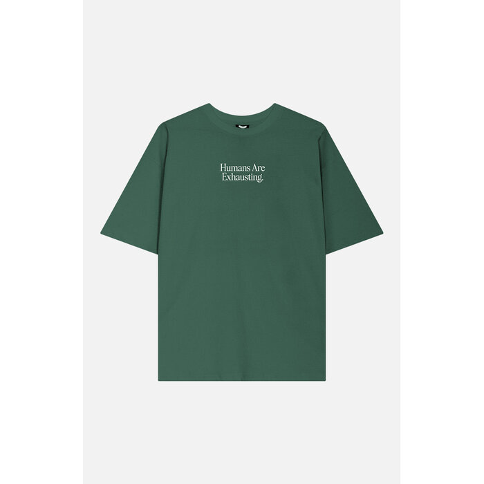 Kaotiko Human Are Exhausting T-Shirt - Posy Green