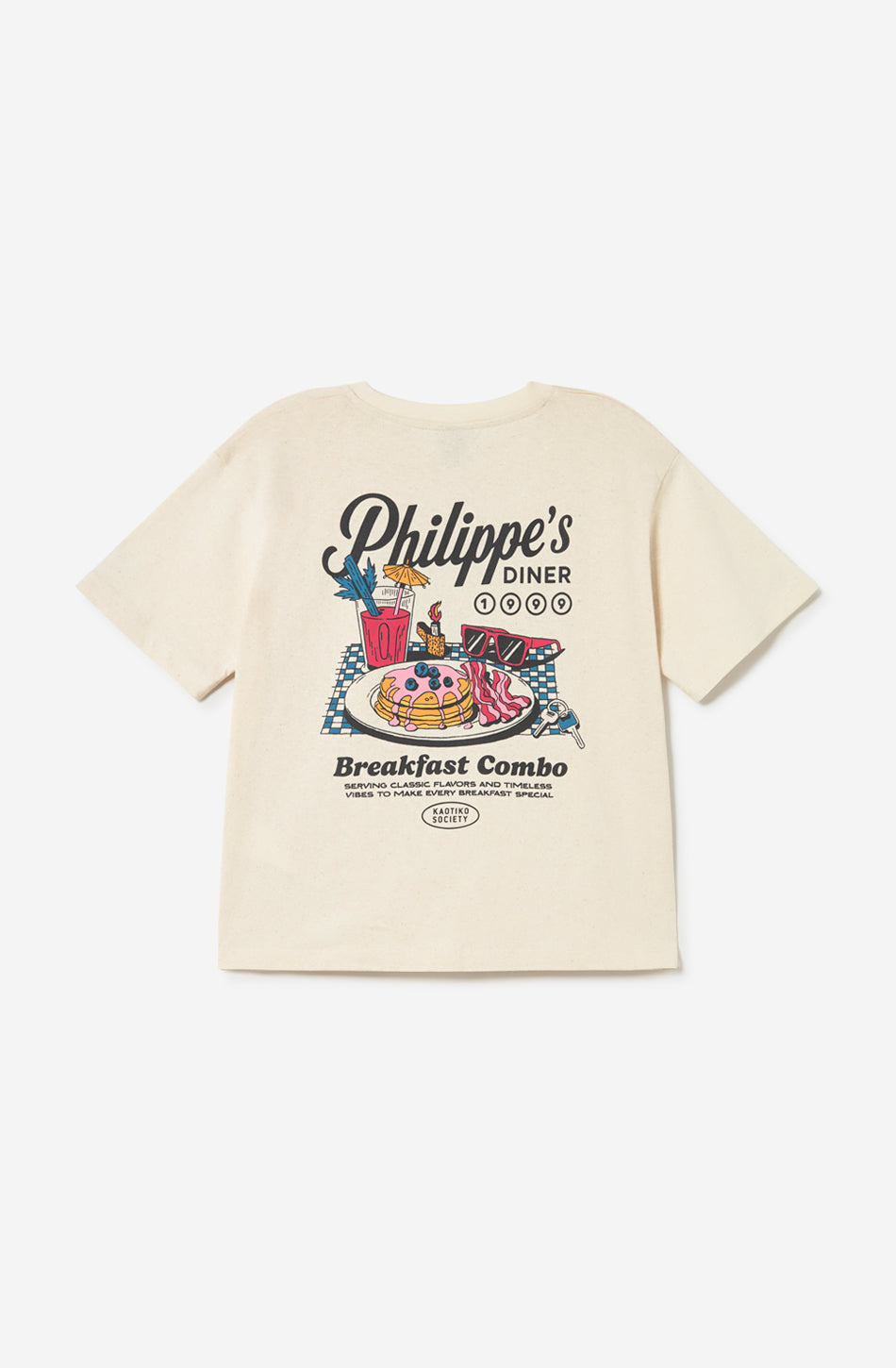 Kaotiko Breakfast Road T-Shirt - Ivory
