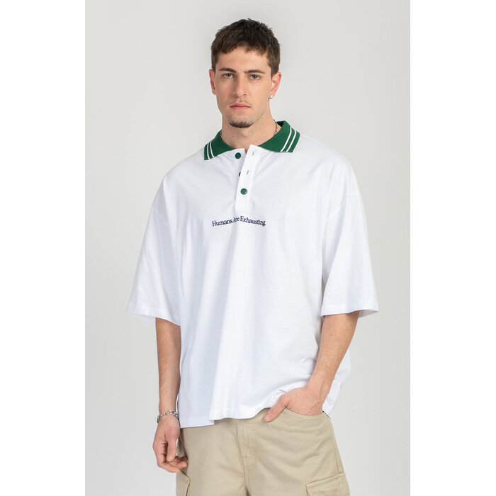 Kaotiko Polo Humans Are Exhausting - White