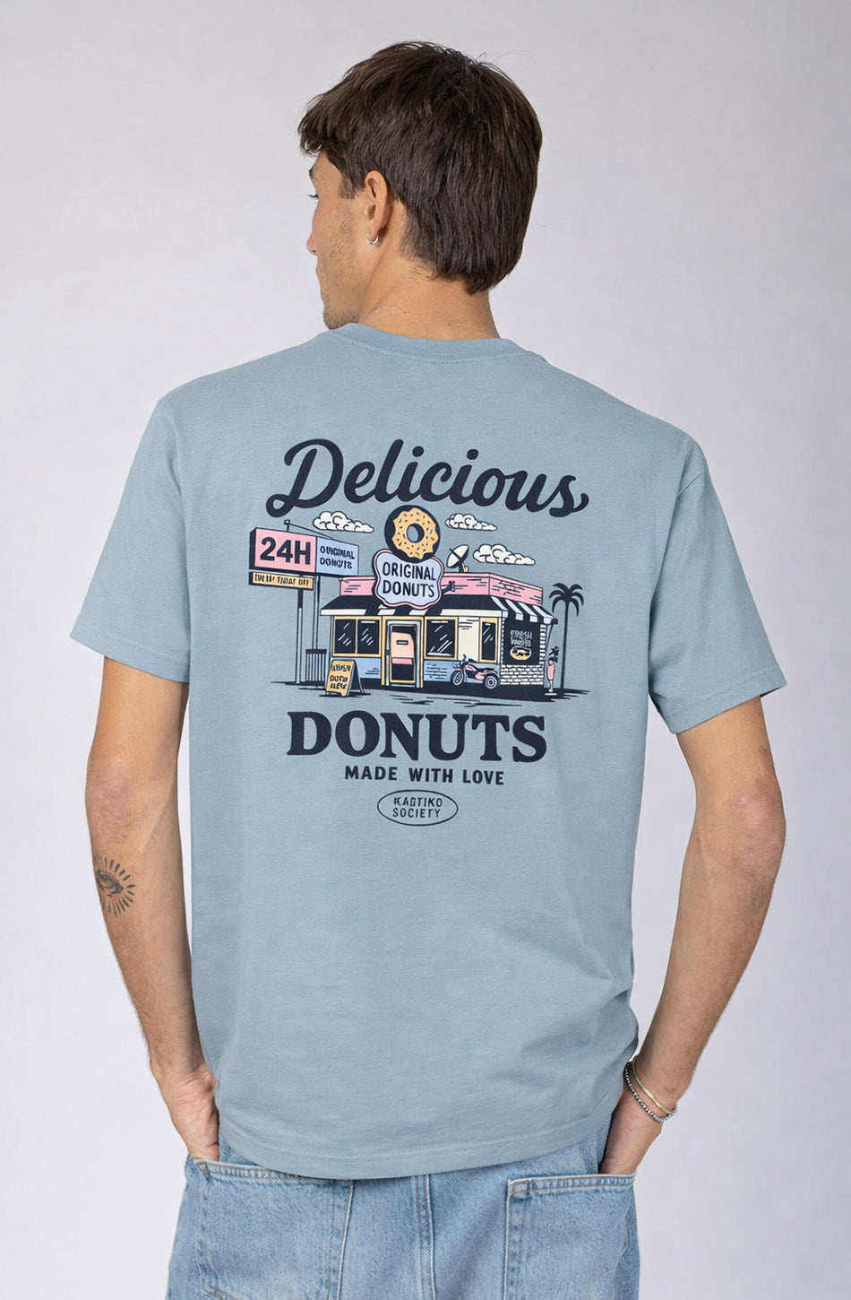 Kaotiko Delicious Donuts T-Shirt - Fresh Green