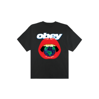 Obey Lips T-Shirt - Vintage Black