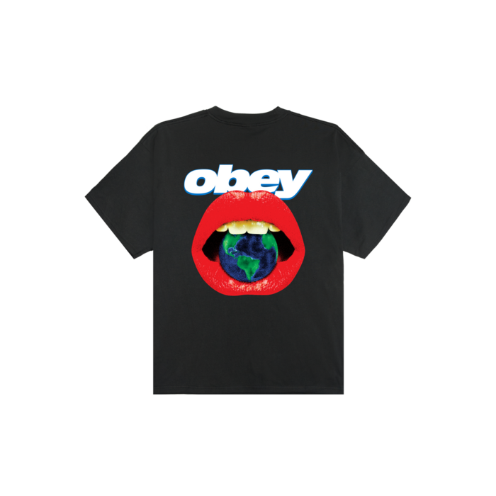 Obey Lips T-Shirt - Vintage Black