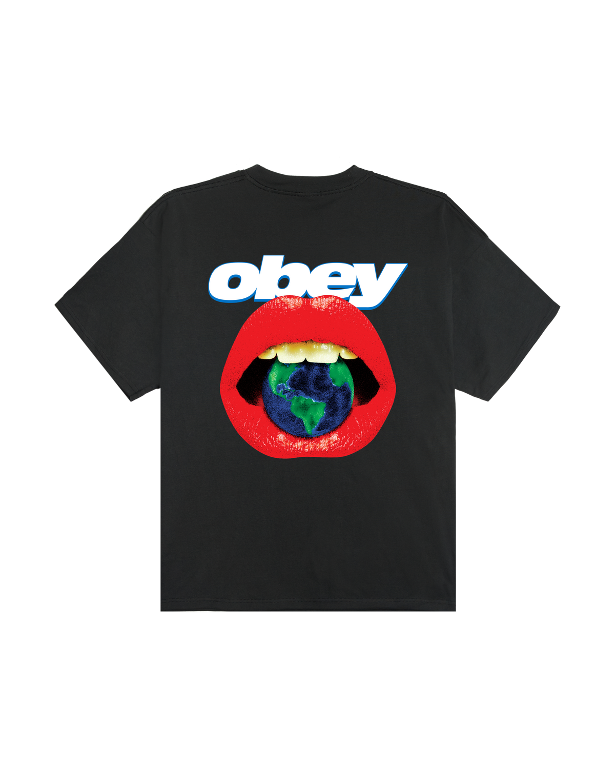 Obey Lips T-Shirt - Vintage Black
