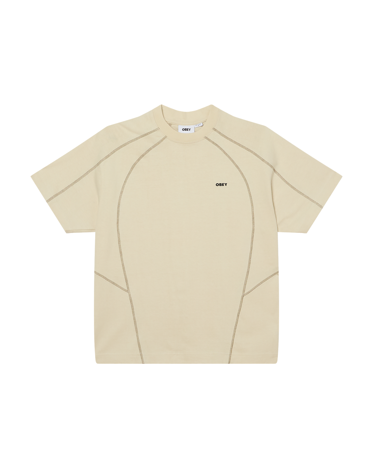 Obey Contrast Stitch Tee - Silver Birch