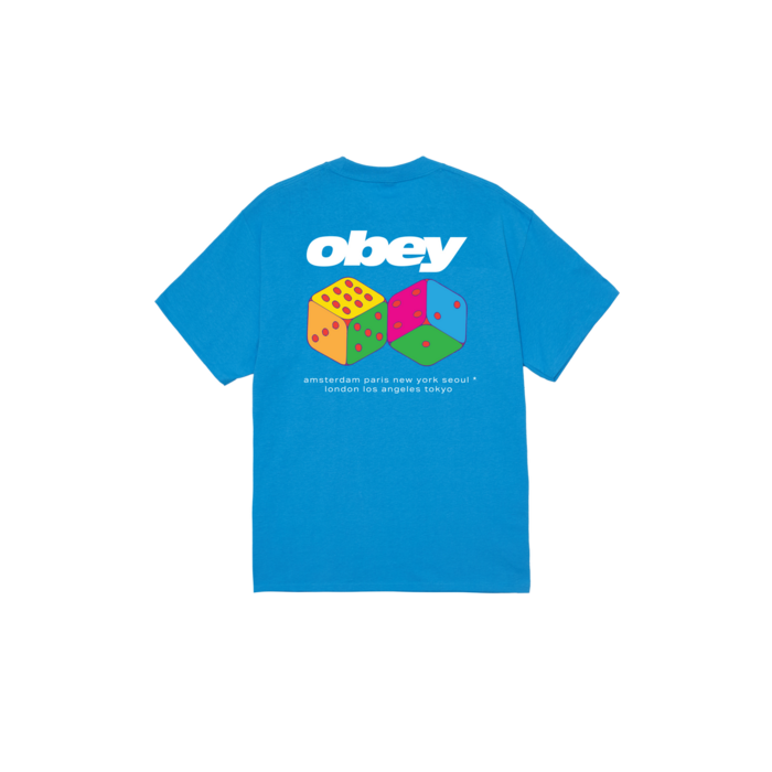 Obey Dice T-shirt - Azure Blue