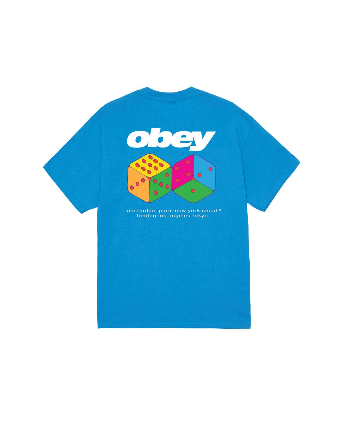 Obey Dice T-shirt - Azure Blue