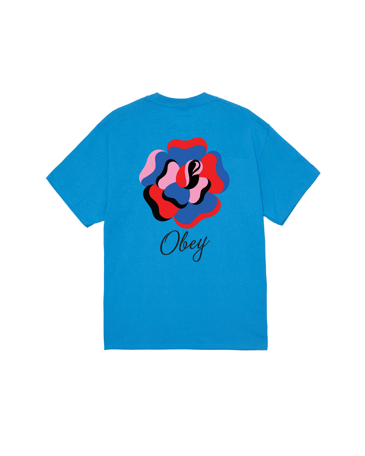 Obey Paper Rose T-shirt - Azure Blue