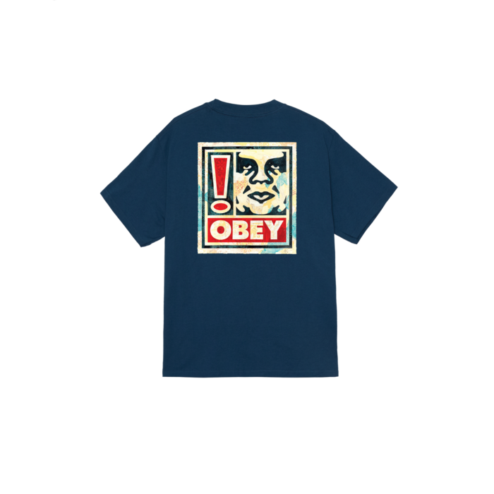 Obey Exclamation T-shirt - Harbor Blue