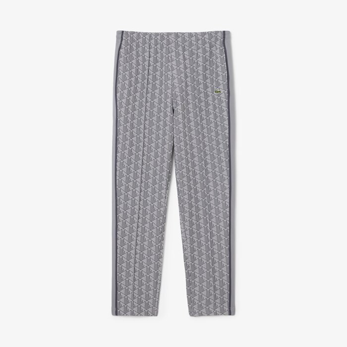 Lacoste Pantalon de survêtement Paris Monogramme - Gris Clair/Gris Foncé