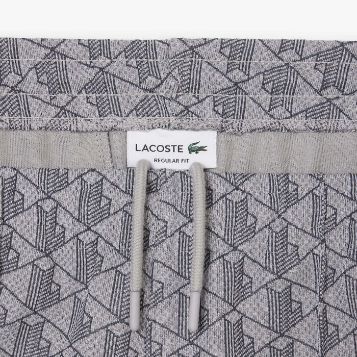 Lacoste Pantalon de survêtement Paris Monogramme - Gris Clair/Gris Foncé