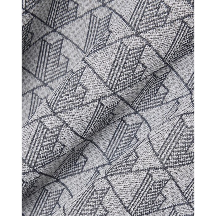 Lacoste T-shirt Jacquard Monogramme - Gris Clair/Gris Foncé