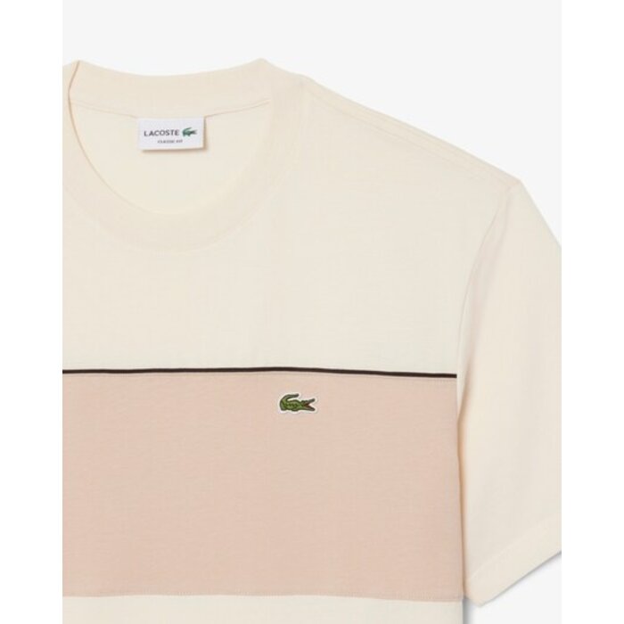 Lacoste T-shirt color-block coton - Beige