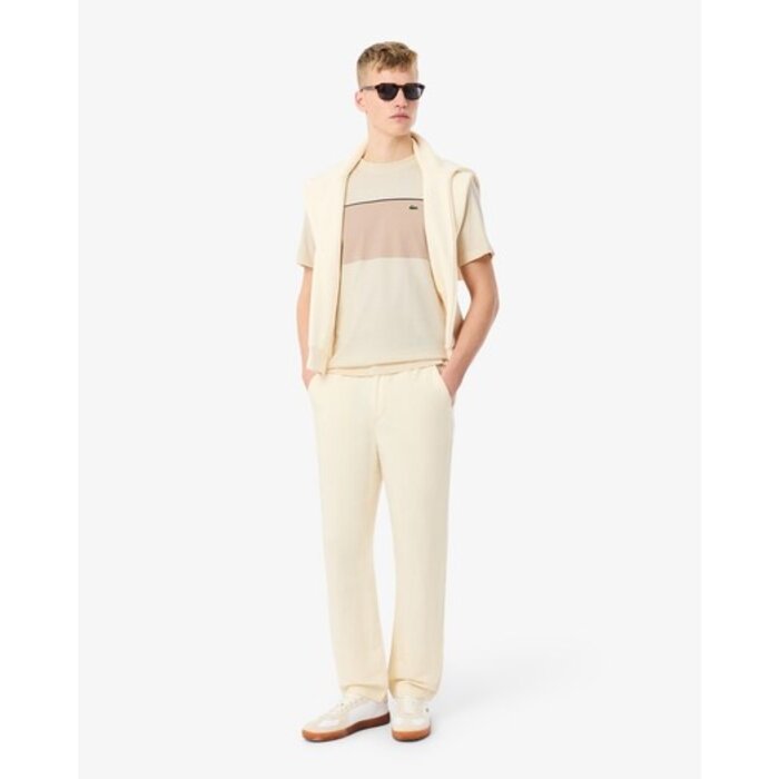 Lacoste T-shirt color-block coton - Beige