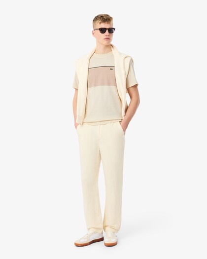 Lacoste T-shirt color-block coton - Beige