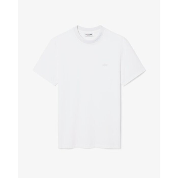 Lacoste T-shirt Commuter Piqué marquage jacquard - Blanc
