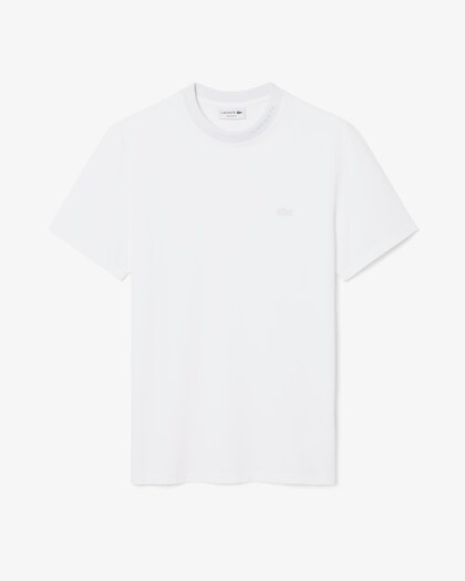 Lacoste T-shirt Commuter Piqué marquage jacquard - Blanc