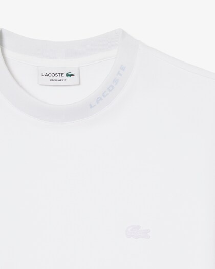 Lacoste T-shirt Commuter Piqué marquage jacquard - Blanc