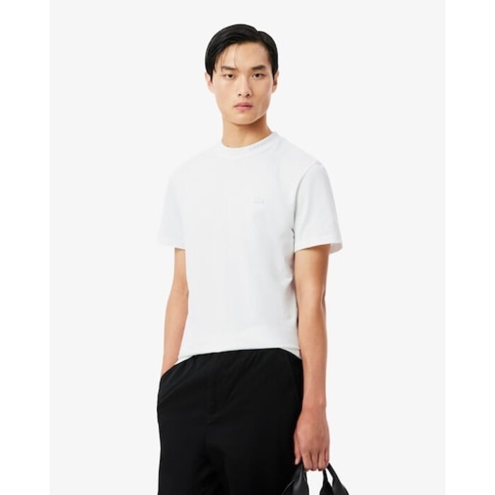 Lacoste T-shirt Commuter Piqué marquage jacquard - Blanc