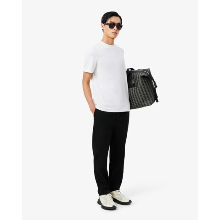 Lacoste T-shirt Commuter Piqué marquage jacquard - Blanc