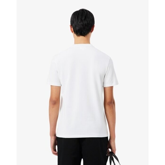 Lacoste T-shirt Commuter Piqué marquage jacquard - Blanc