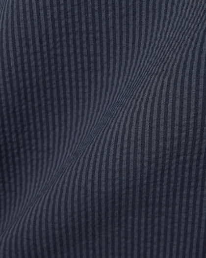 Lacoste Chemise Relaxed Fit Seersucker - Noir/Gris Foncé