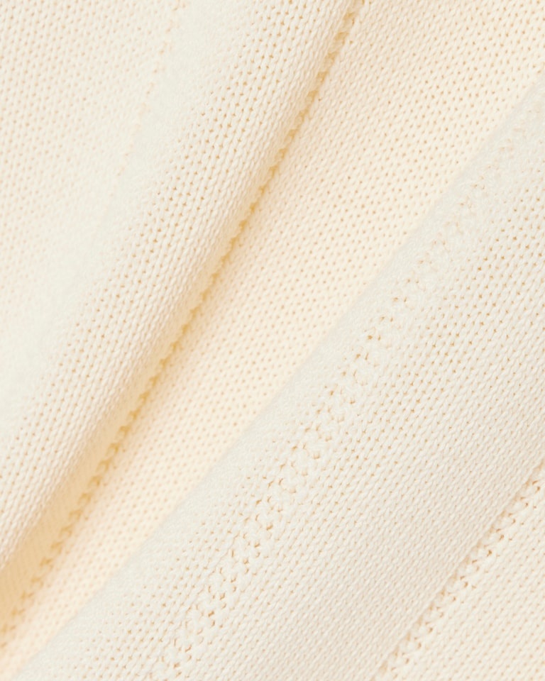 Lacoste Polo Maille Côtelée Fluide - Blanc