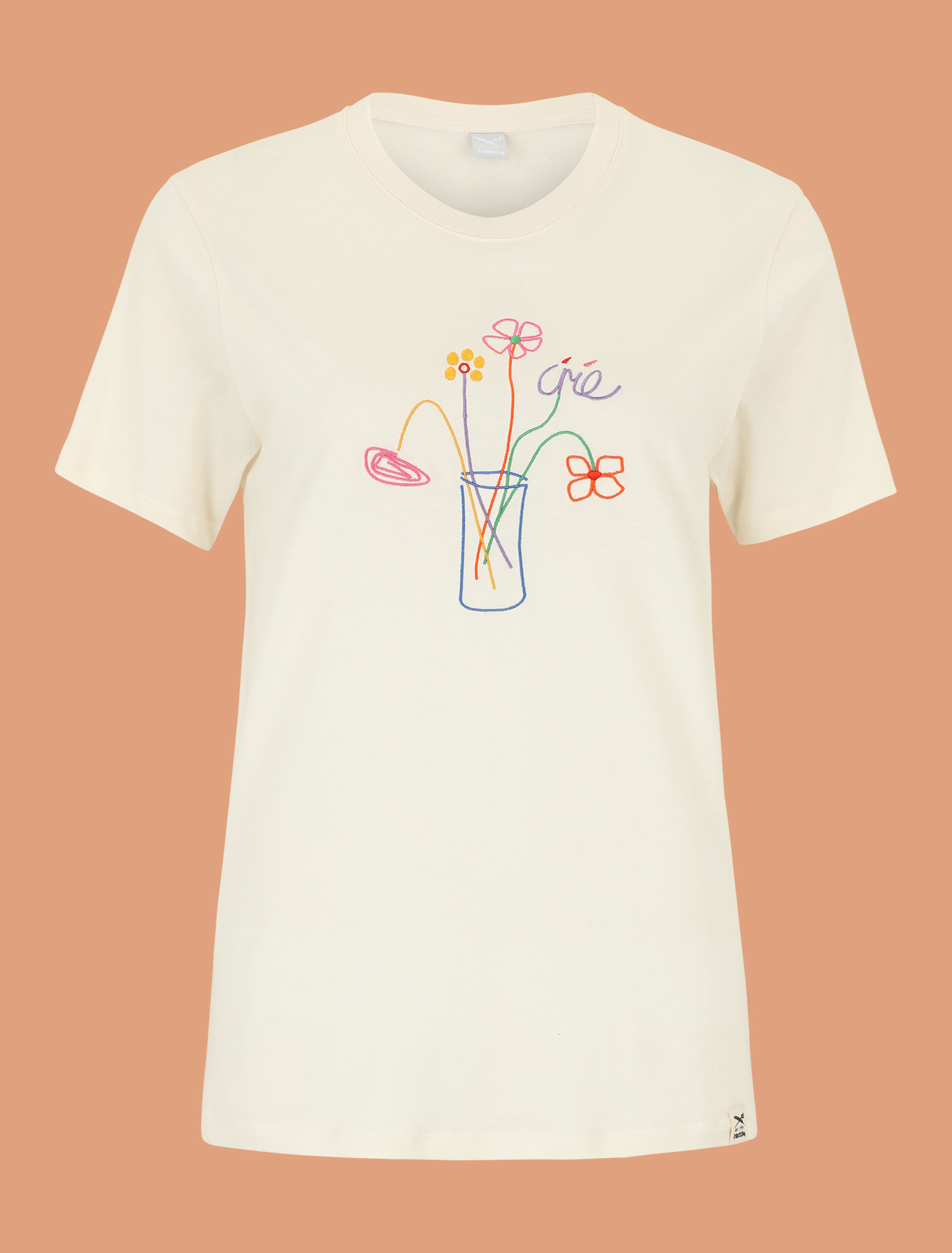 Irie Daily Stitch Flowers T-Shirt - Undyed