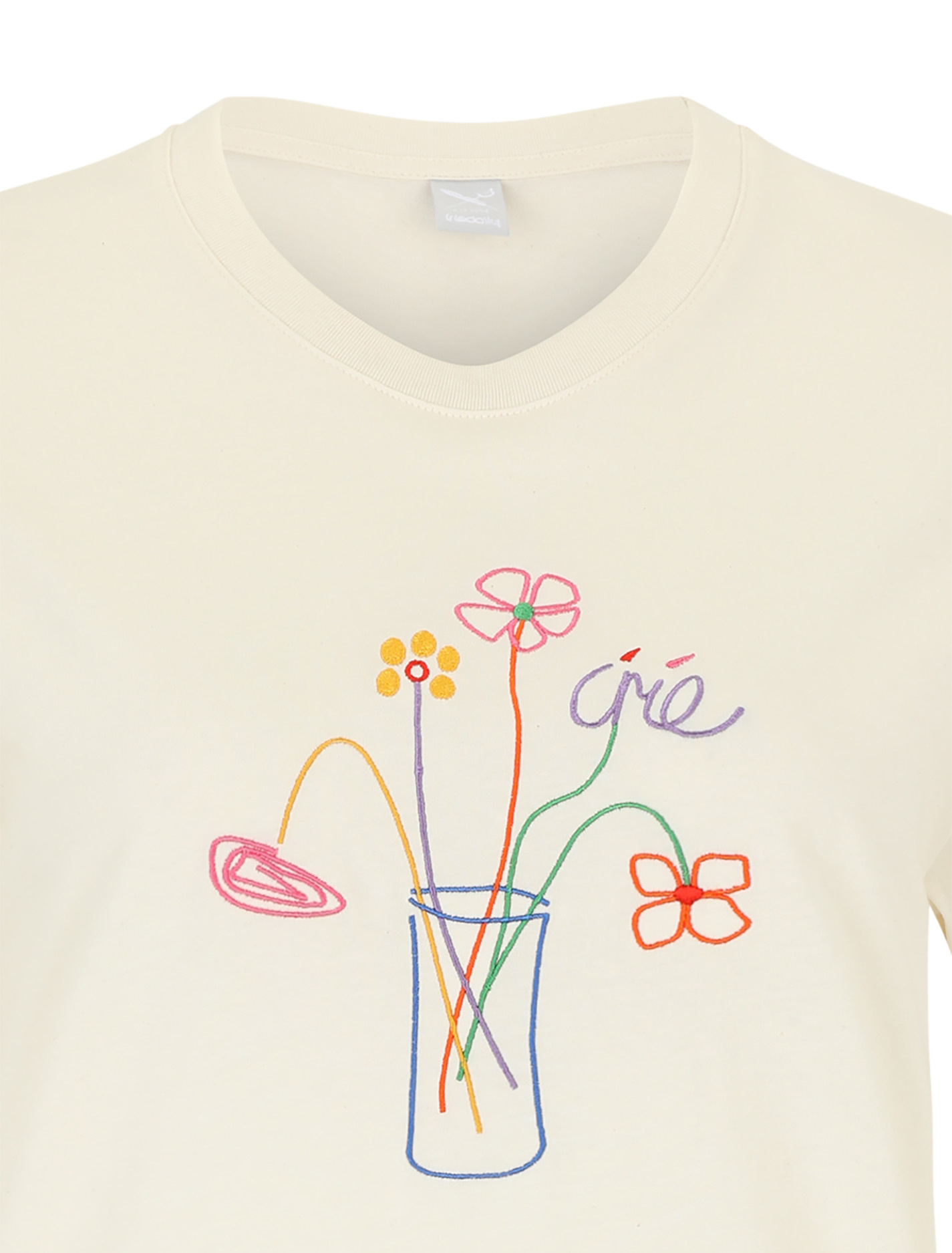 Irie Daily Stitch Flowers T-Shirt - Undyed