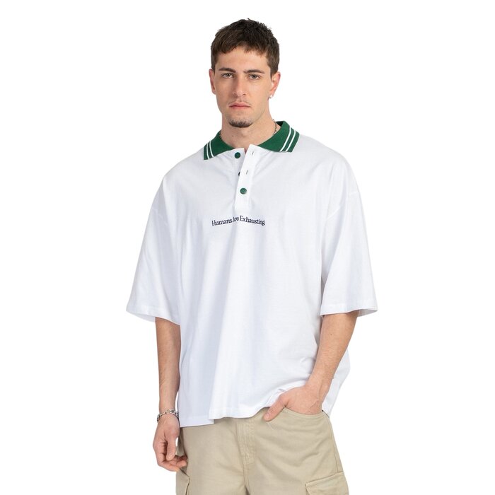Kaotiko Polo Humans Are Exhausting - White