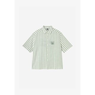 Kaotiko Shirt Stripes But First Cocktails - White/Green