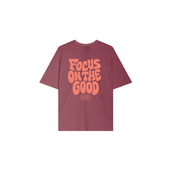 Kaotiko Focus On The Good T-Shirt - Burgundy