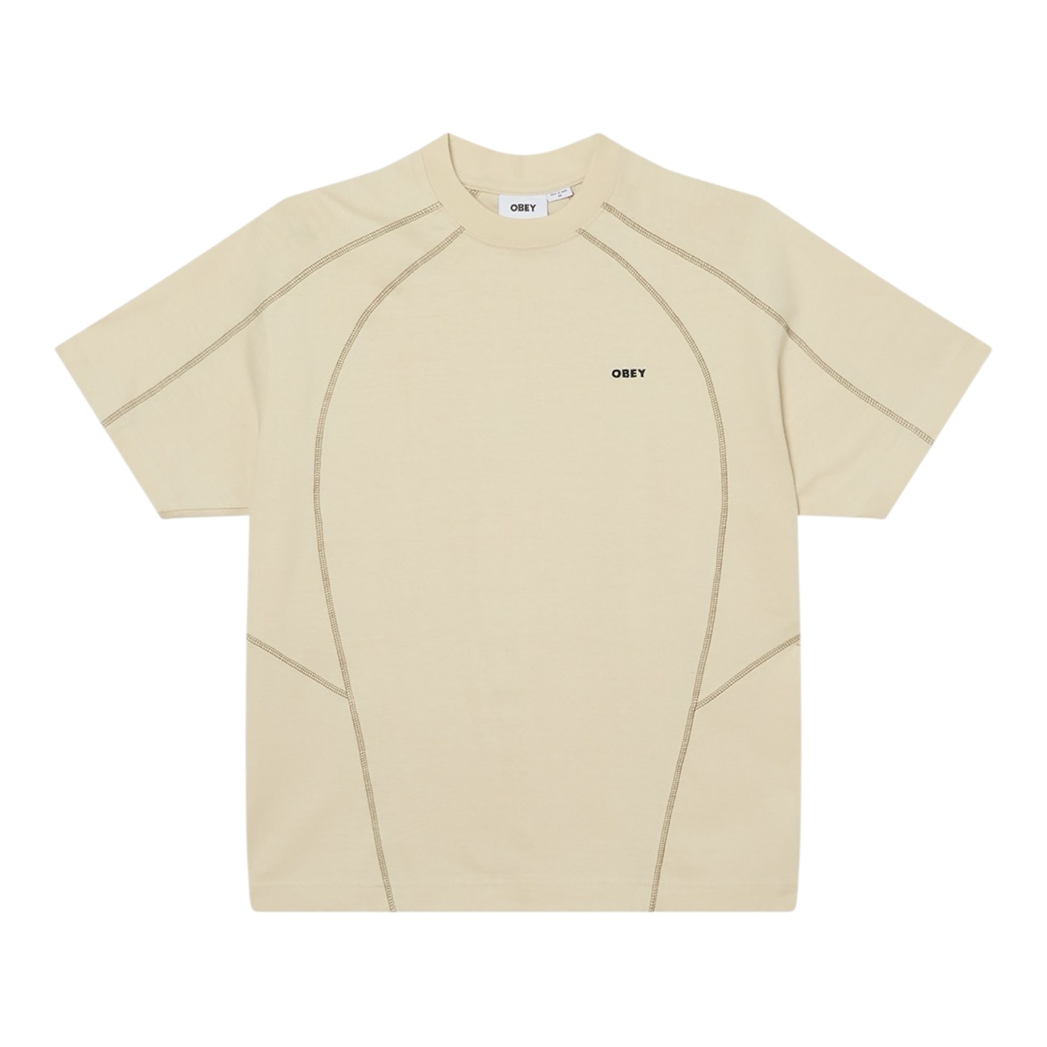 Obey Contrast Stitch Tee - Silver Birch