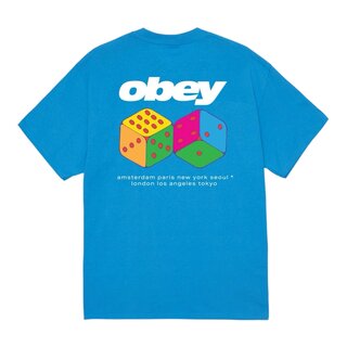 Obey Dice T-shirt - Azure Blue