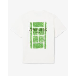 Lacoste T-shirt Coton Imprimé - Blanc