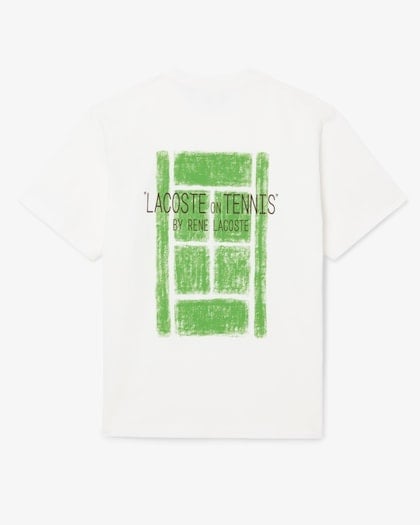 Lacoste T-shirt Coton Imprimé - Blanc