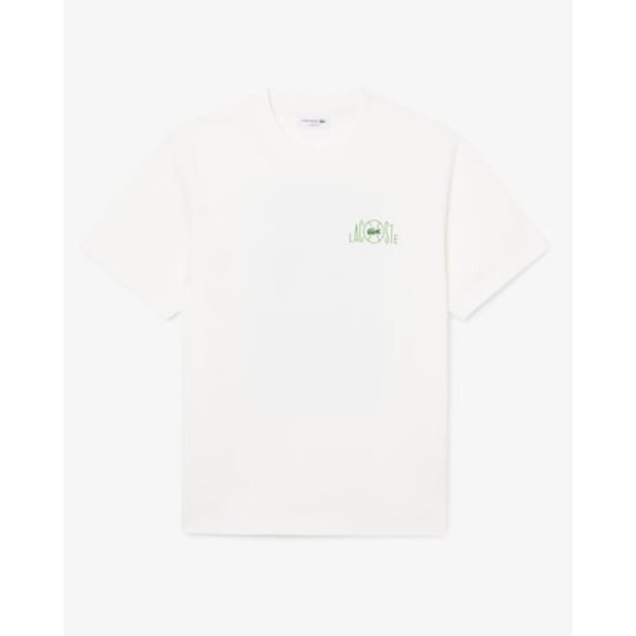 Lacoste T-shirt Coton Imprimé - Blanc