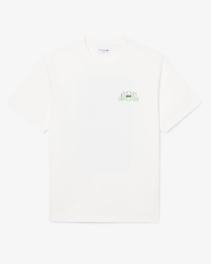 Lacoste T-shirt Coton Imprimé - Blanc