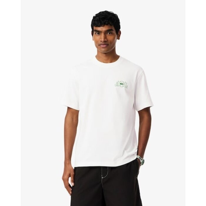 Lacoste T-shirt Coton Imprimé - Blanc